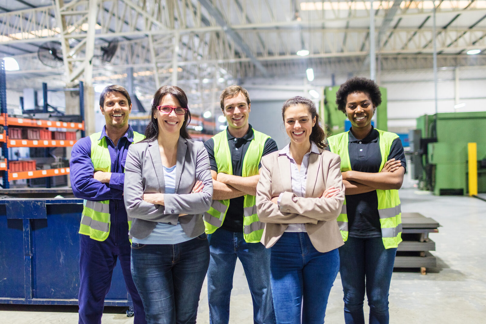 Staff at a distribution warehouse
